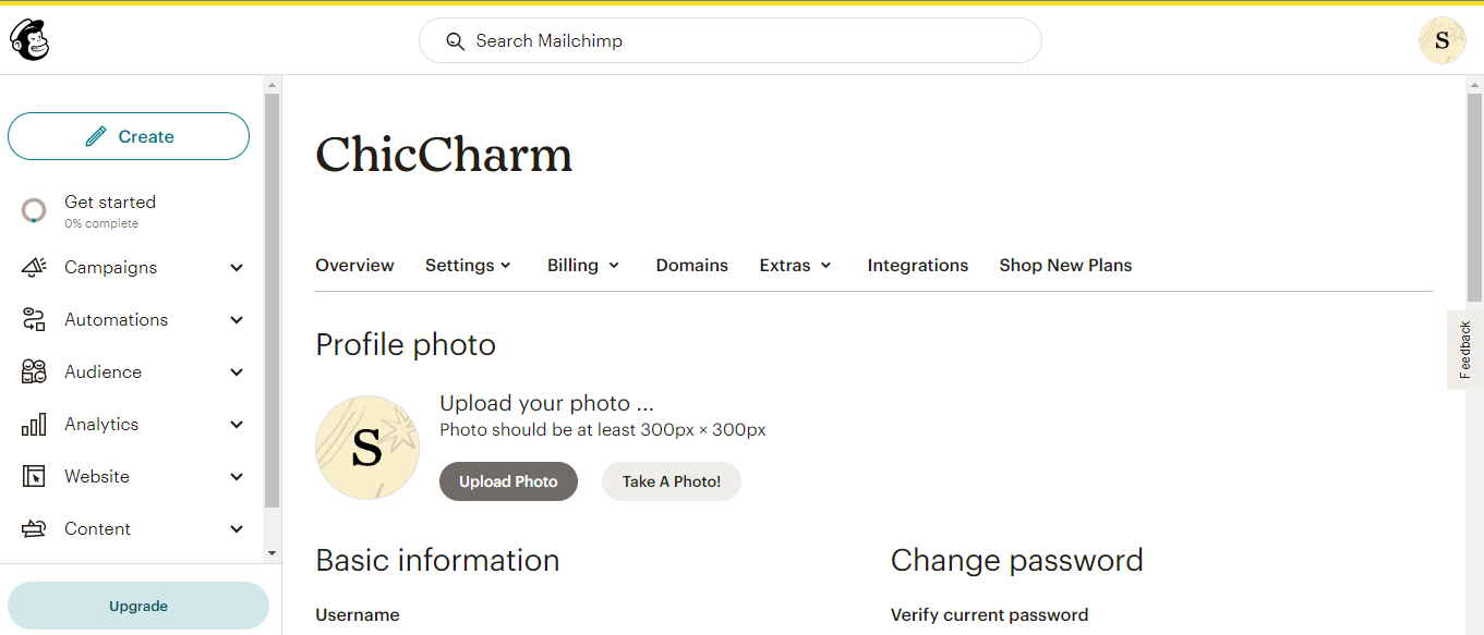 Mailchimp login